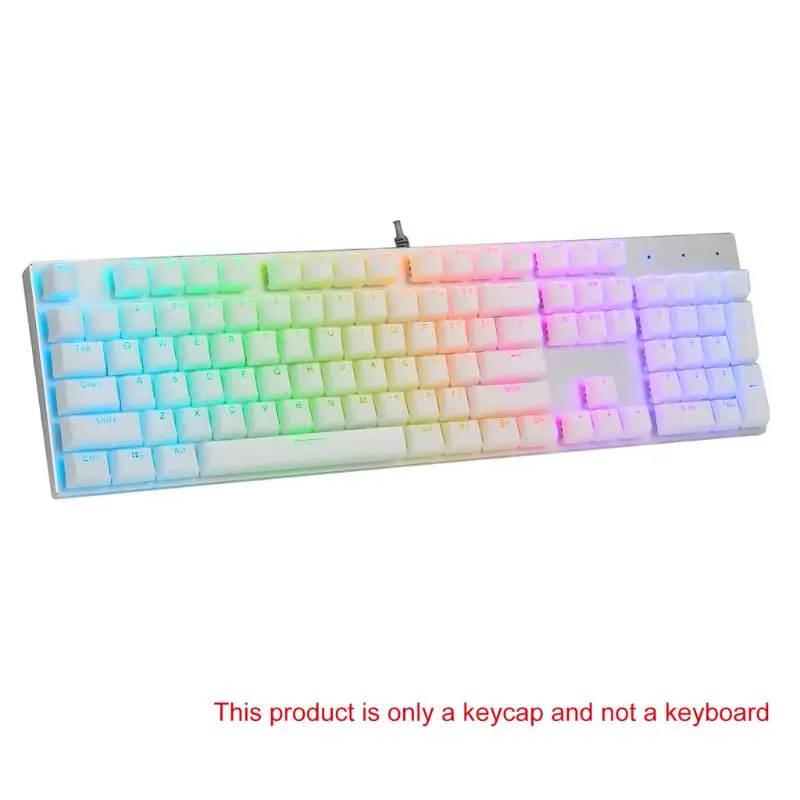 

104 Keys Layout Keycaps Set for Mechanical Keyboard Backlit Crystal Edge Design Cherry MX With Key Puller