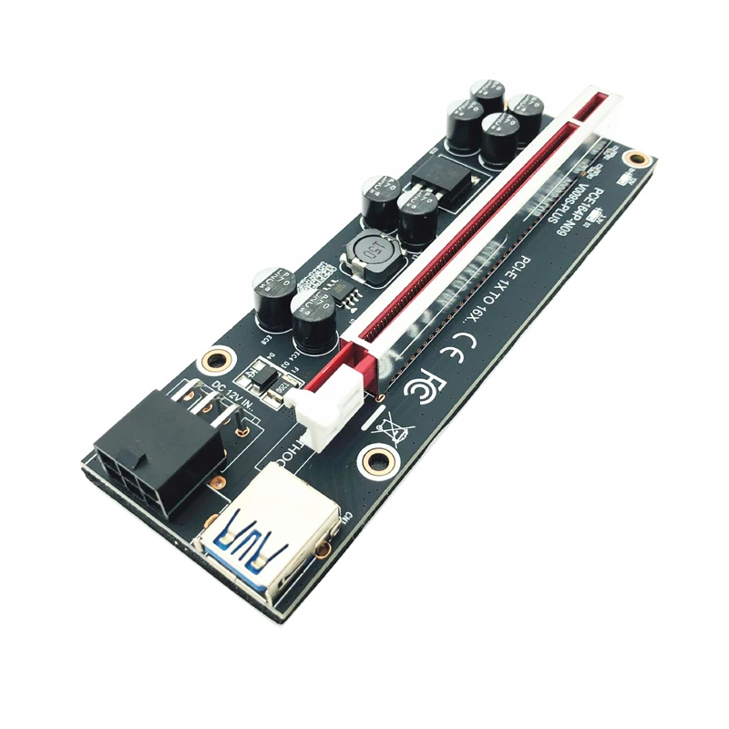 ver009s plus pci e pcie riser 009s 6 pin pci express карта riser molex usb 30 кабель 1x 16x