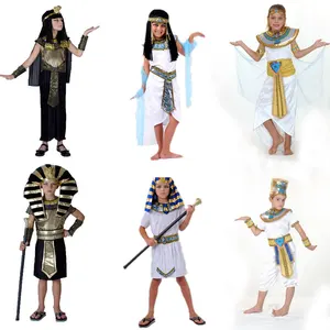 Children Boy Girl Ancient Egypt Egyptian Pharaoh Prince Princess Costume Kids Cosplay Clothing Greece Birthday Party Halloween