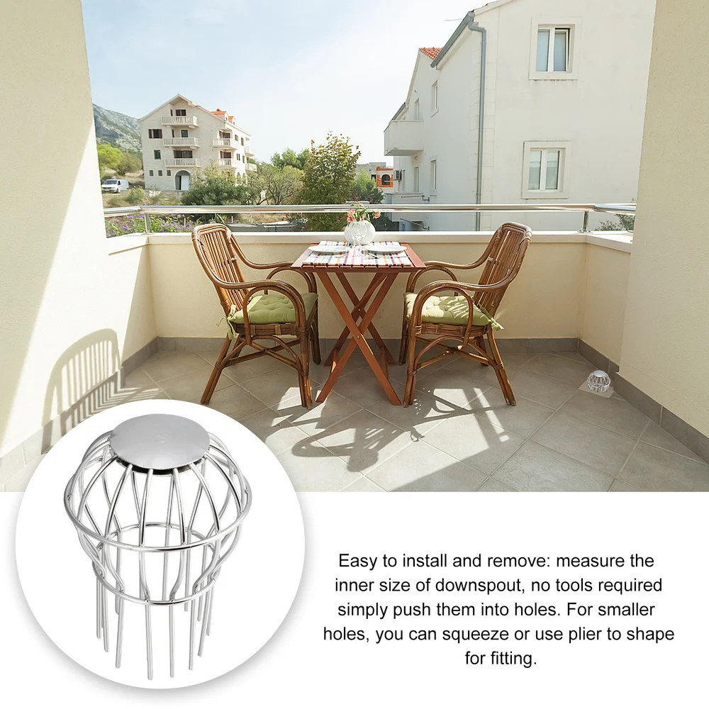 

1Pc Anti-blocking Floor Drain Rooftop Sink Filter Stainless Steel Floor Drain