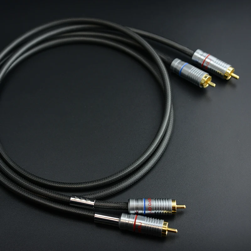 

Hi-Fi MPS X-22 HiFi 99.9997% OFC + посеребренный 24K позолоченный штекер RCA разъем аудиокабель DVD CD DAC усилитель 1 пара