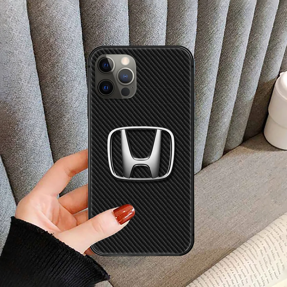 

Car civic Type R Honda Phone Case cover For iphone 5 5S 6 6S PLUS 7 8 11 12 mini X XR XS PRO SE 2020 MAX black funda soft cover