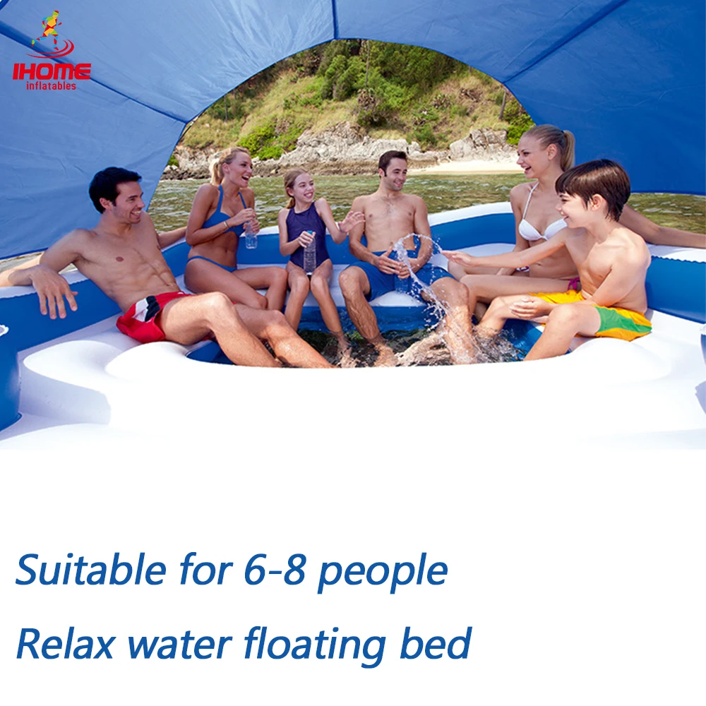 6-8pepole надувной плавающий ряд Расслабляющая водная плавающая кровать