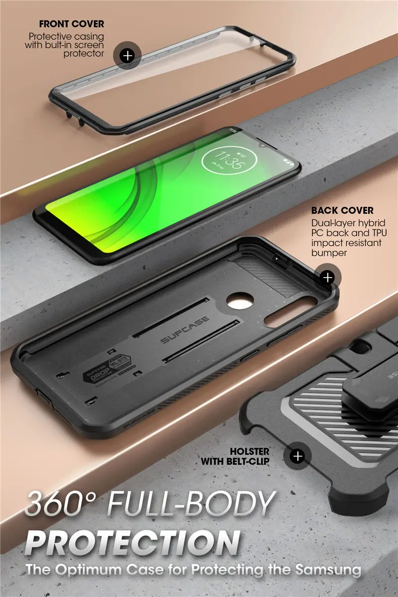 SUPCASE для Moto E6 Plus чехол( выпуск) UB Pro цельная прочная кобура защитный чехол для задней панели со встроенной защитной пленкой