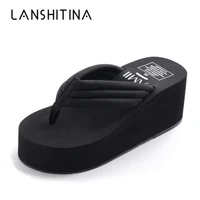new 2022 fashion women flip flops summer beach platform slippers casual outside wedges sandals women shoes leisure slippers 6cm