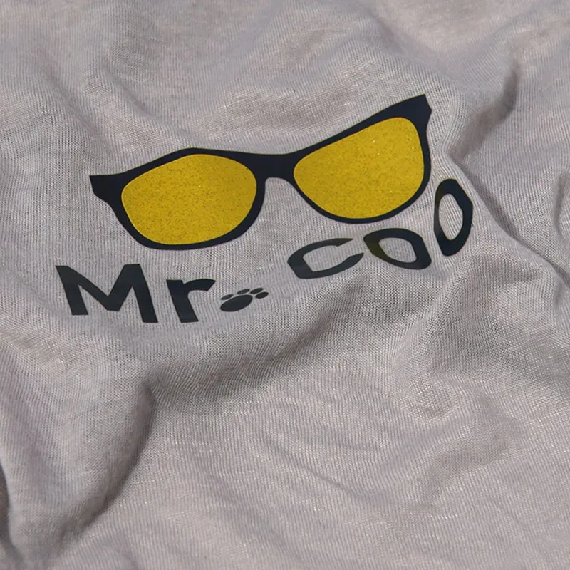 Одежда для собак с рисунком очков Тонкая хлопковая дышащая жилетка без рукавов