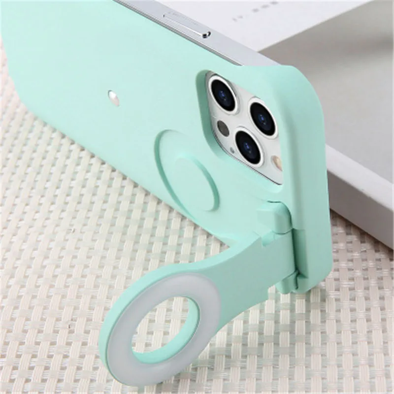 

LED Flash Phone Cases for iPhone X XS MAX XR 7 8 Plus Selfie Light for iphone 12 Pro max 11 pro max OPPO Reno5 Huawei Mate Pro