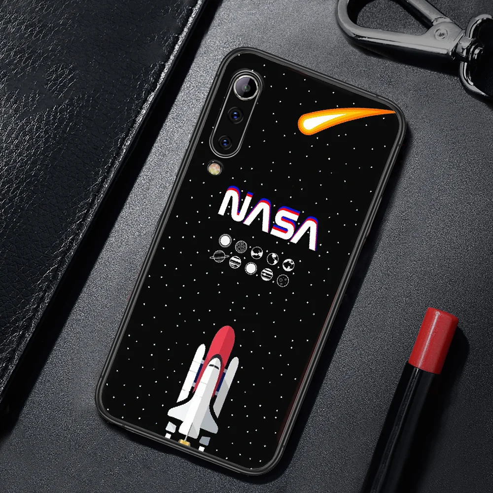 

America Space Sky Nasaing Phone Case Cover For Xiaomi Redmi Note K 4 5 6 7 8 9 10 20 30 3 A X Pro Ultra black Cell Silicone Back