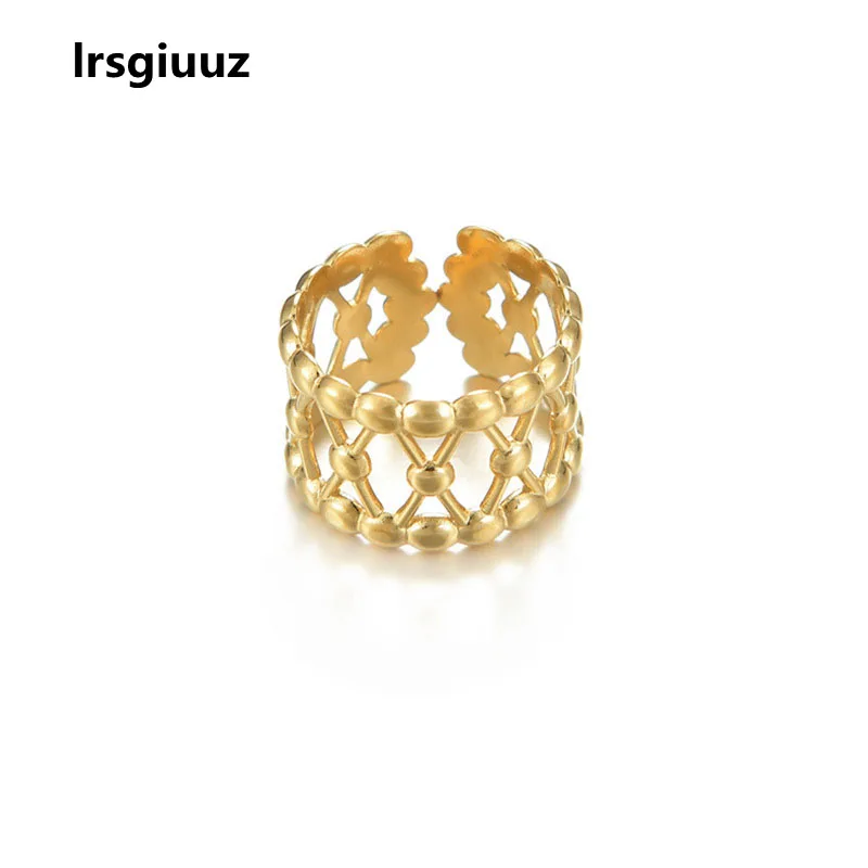 

European And American Hourglass Splicing Ring For Women Retro Adjustable Personalized Fashion Stainless Steel Open Ring Jewelry