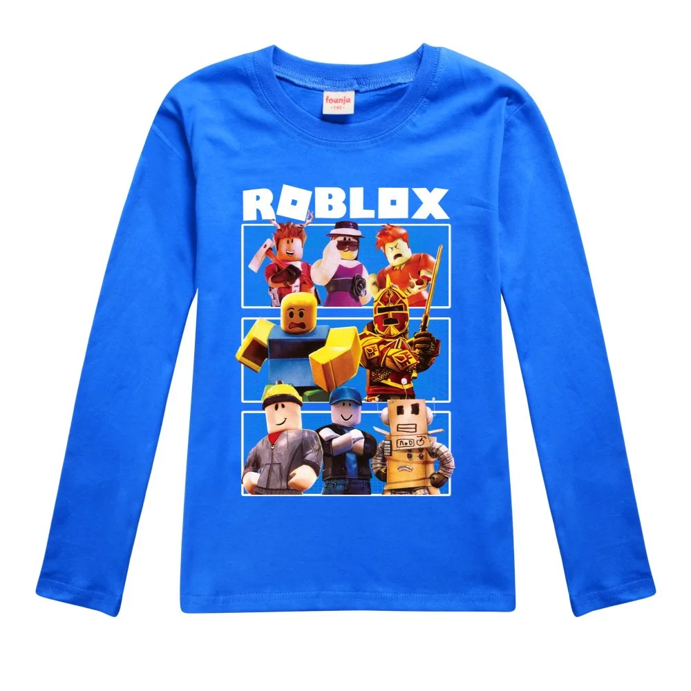 Новинка 2021 осенняя одежда для маленьких девочек Robloxing футболка с круглым вырезом