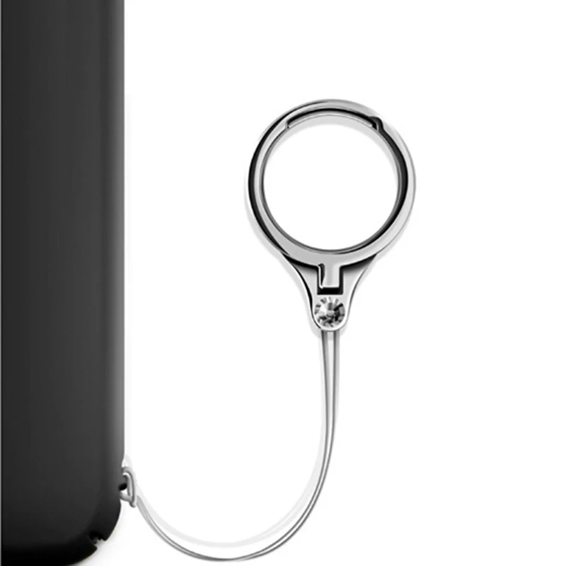 

2 In 1 Mobile Phone Holder Multifunction Metal Phone Lanyard Finger Ring Mobile Phone Holder For Most Cell Phone