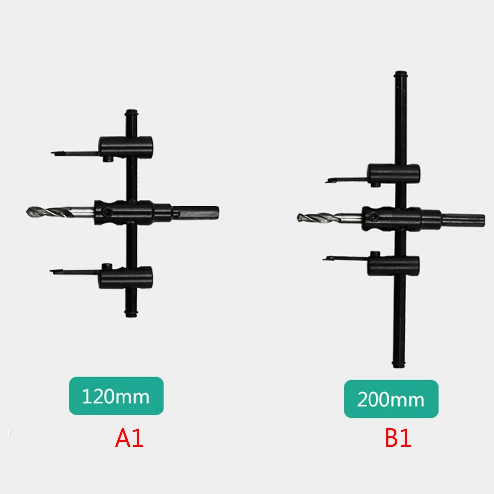 

1Pc 120mm/200mm Adjustable Aircraft Circle Hole Saw Carpentry Hole Opener Woodworking Drill Bit Milling Tools