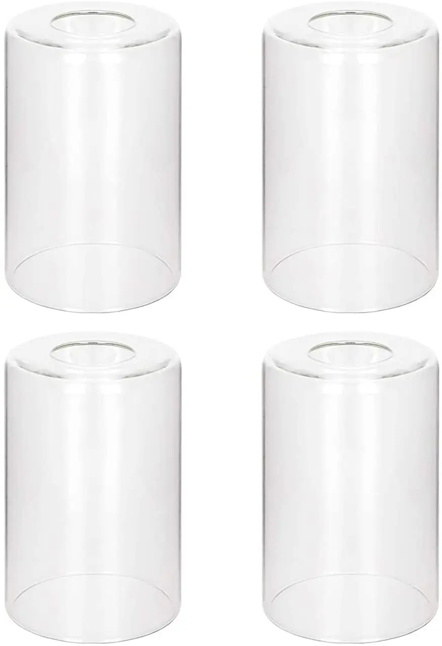 

One Clear Glass Shade Cover Replacement Clear Cylinder Glass Lamp Shade Replacement Globe for Chandelier Pendant Wall Sconces