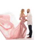 Длинное платье для беременных, с открытыми плечами, для фотосъемки, платье макси для беременных