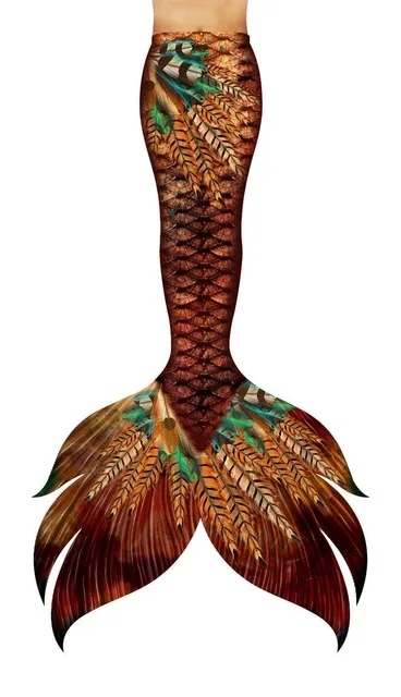 Купальник бикини с хвостом Русалочки и моноластом комплект из 3 предметов для