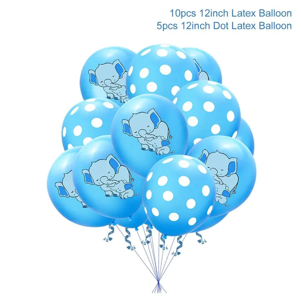QIFU Baby Shower мальчик девочка его Девочка Синий Розовый воздушные шары для украшения вечеринок первый день рождения пол раскрыть BabyShower вечерние принадлежности - Цвет: Blue Balloon 15pcs