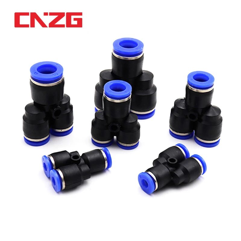 100pcs 50pcs /pack lots PY Pneumatic Fittings Air Fitting Y Type 3-way For 4mm 6mm 8mm 10mm 12mm Tube Quick Push In Connectors |