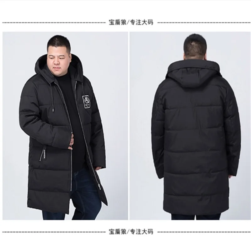Новый размера плюс 9XL 8XL 7XL брендовая зимняя длинная куртка с хлопковой подкладкой