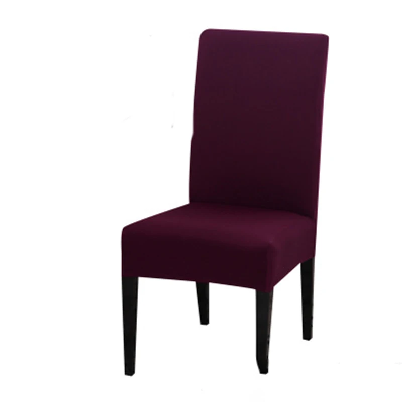 Эластичные чехлы на стулья из спандекса для защиты от грязи однотонные