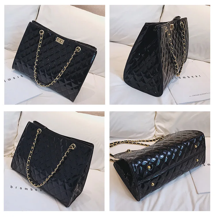 

2020 Travel Bags Luxury Patent Handbags For Women Tote Designer