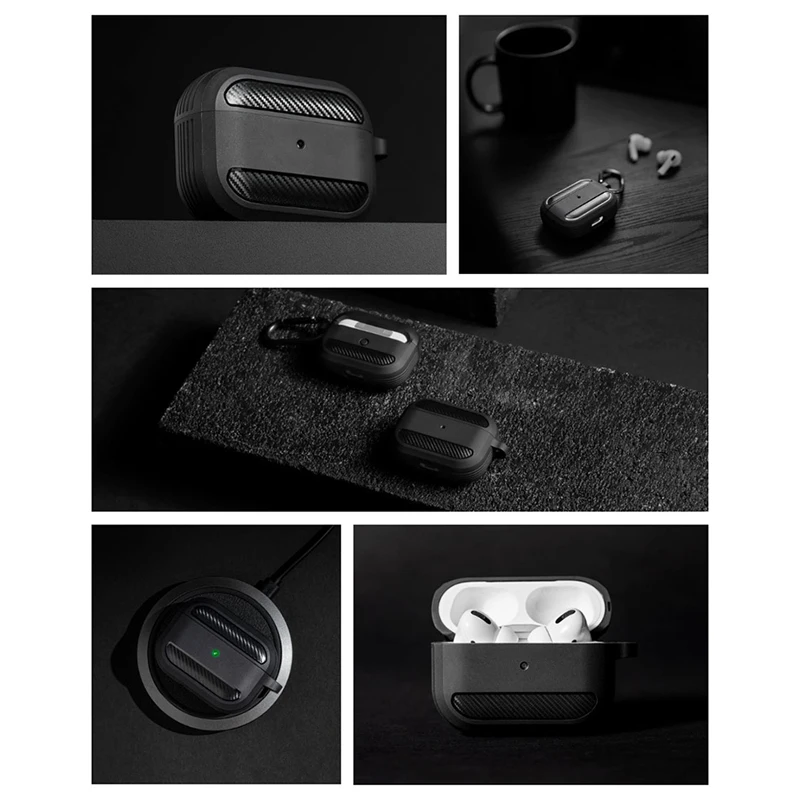 Carbon Fiber Covers For Apple AirPods Pro 2 1 Case Protective Cover Tpu Anti Shock AirPod 3 Earphone Accessories | Электроника