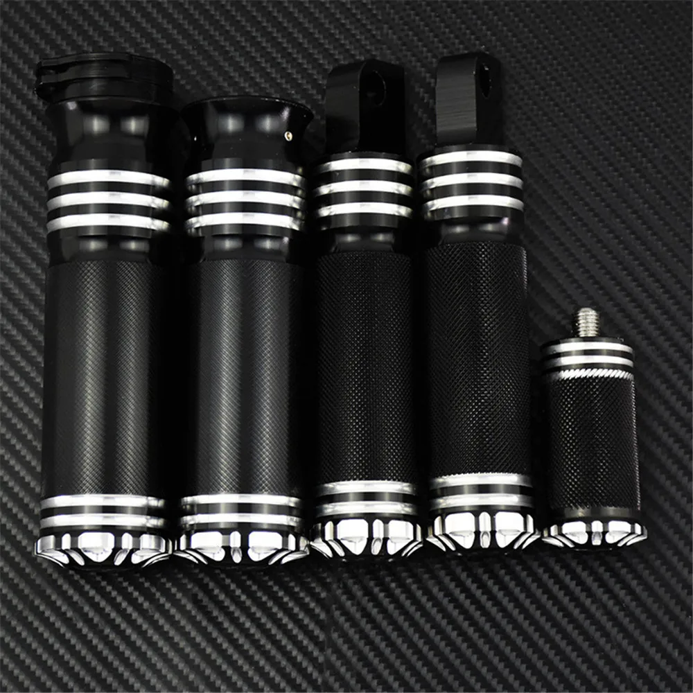 

Motorcycle 1''25mm Handle Bar Grips+Foot Pegs Footrest +Shifter Peg Nail CNC For Harley Touring Sportster Softail Dyna Chopper