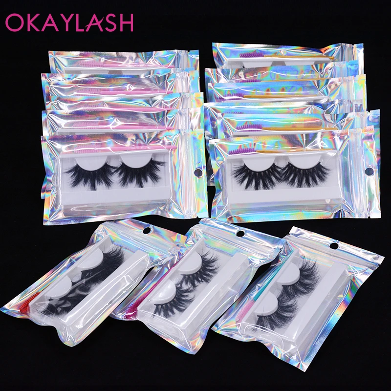 OKAYLASH 6d 8d 25 мм натуральные длинные настоящие норковые накладные объемные ресницы