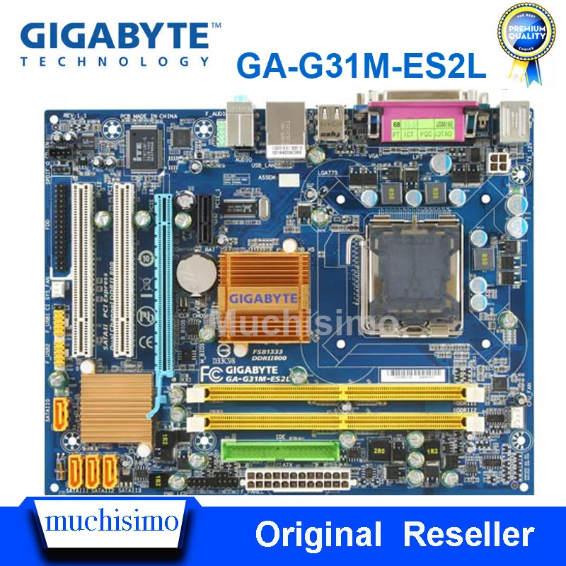 GIGABYTE GA G31M ES2L настольная материнская плата G31 розетка LGA 775 для Core 2 PentiumD DDR2 4G Micro ATX