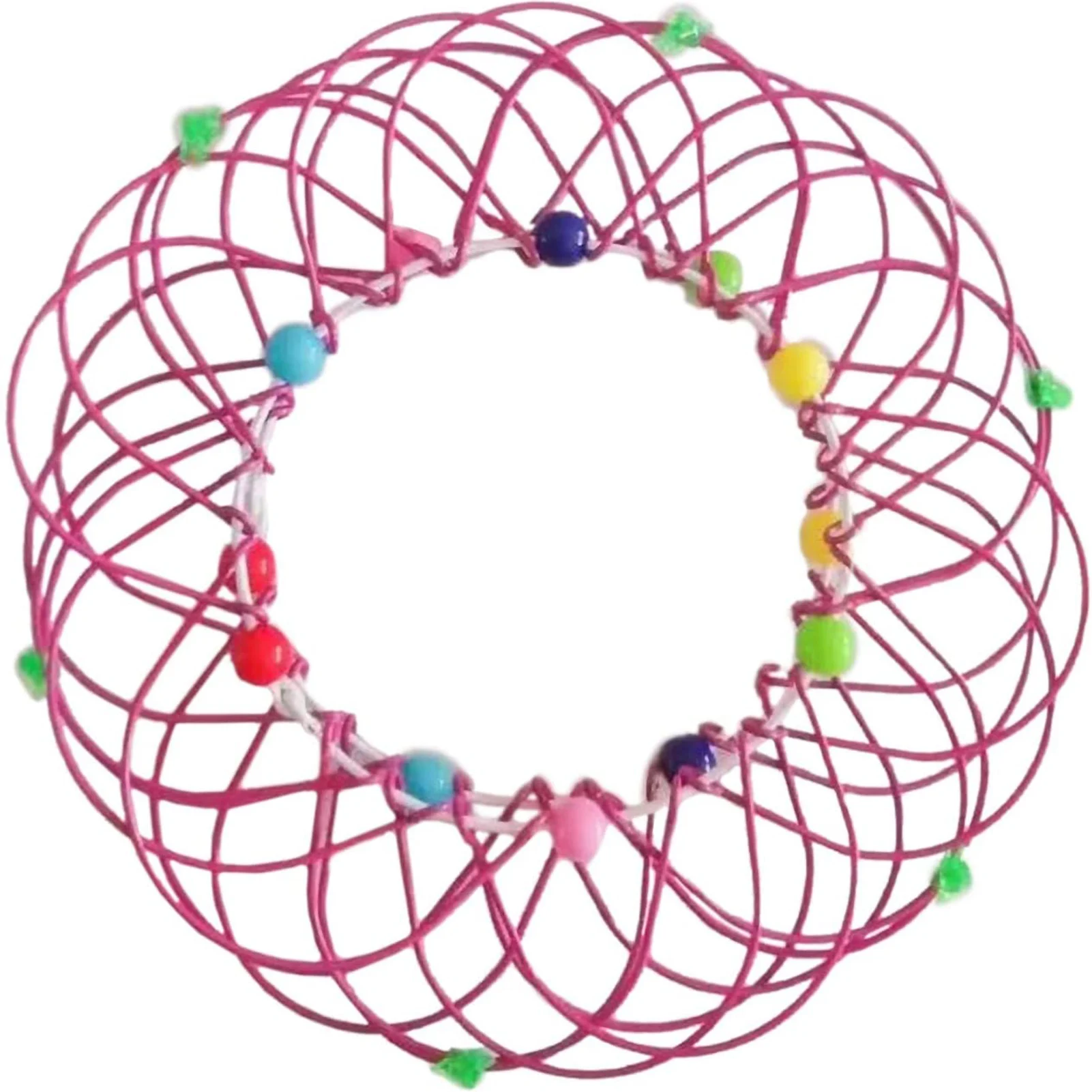 

Magic Mandala Flower Basket Toy Anxiety Stress Relieve Toys Multiple Changes Metal Hoop Ring Toy For Kids Children Gift in style