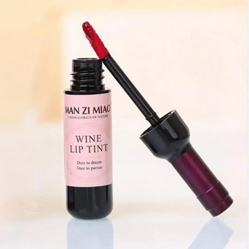 

7g Lip Tint Waterproof High Pigmented Natural Wine Red Korean Style Makeup Liquid Lipstick Gloss for Female