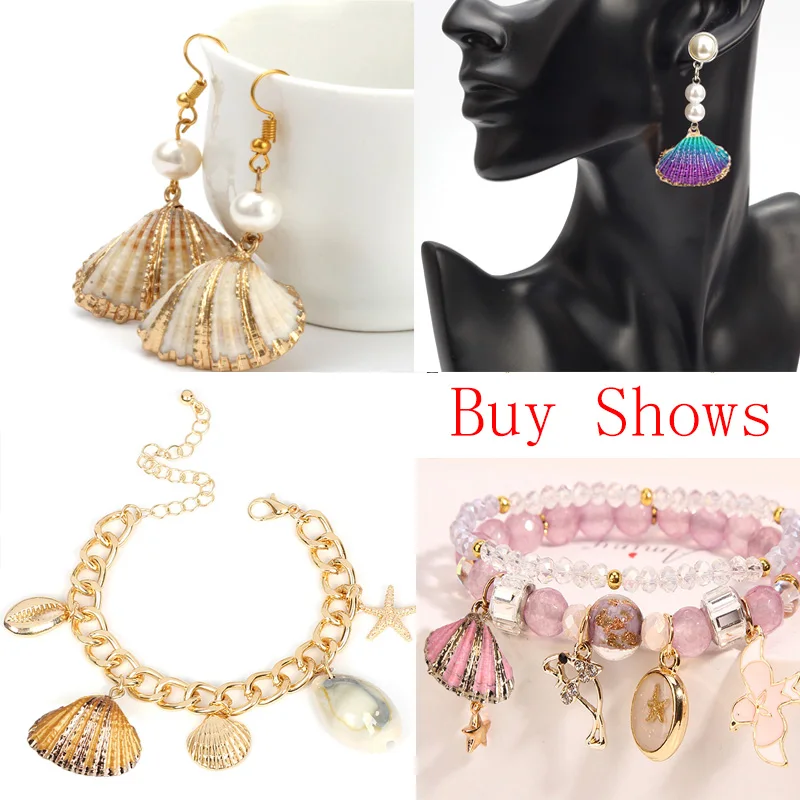 

Natural Plated Mixed Color Shell Loose Beads 23*28MM Diy Bracelet Necklace Earring For Jewelry Making Accessories wholesale