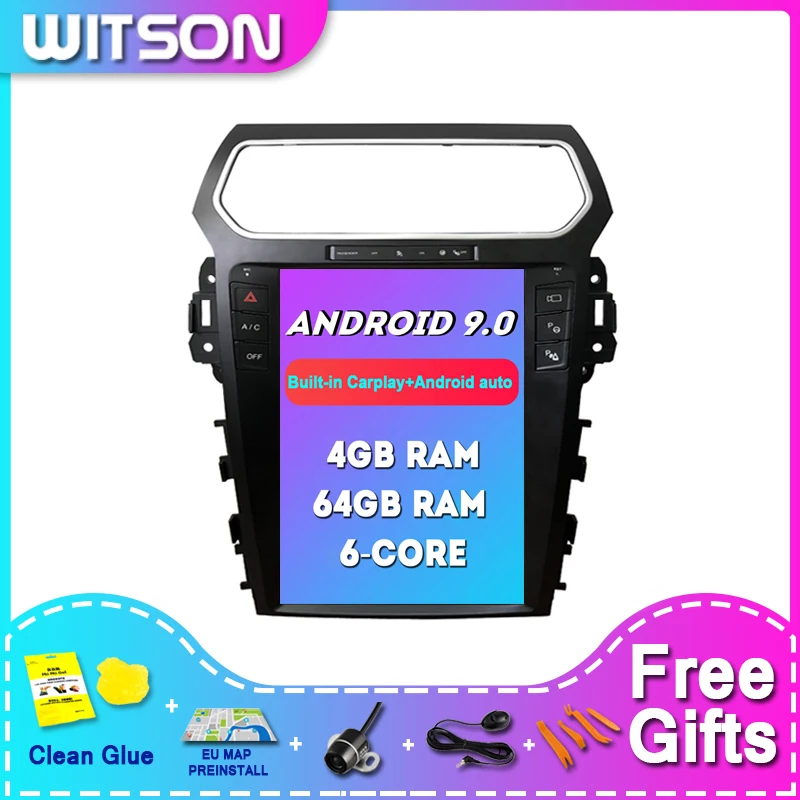 Автомобильная аудиосистема WITSON автомобильная Tesla 9 0 для FORD EXPLORER 2011-2016 4 Гб ОЗУ 64