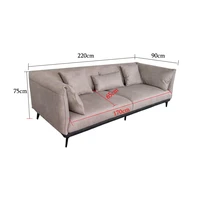 KAROIS8036Italian Minimalist Light Luxury Three-person Technical Cloth Sofa Simple Modern Cloth Sofa