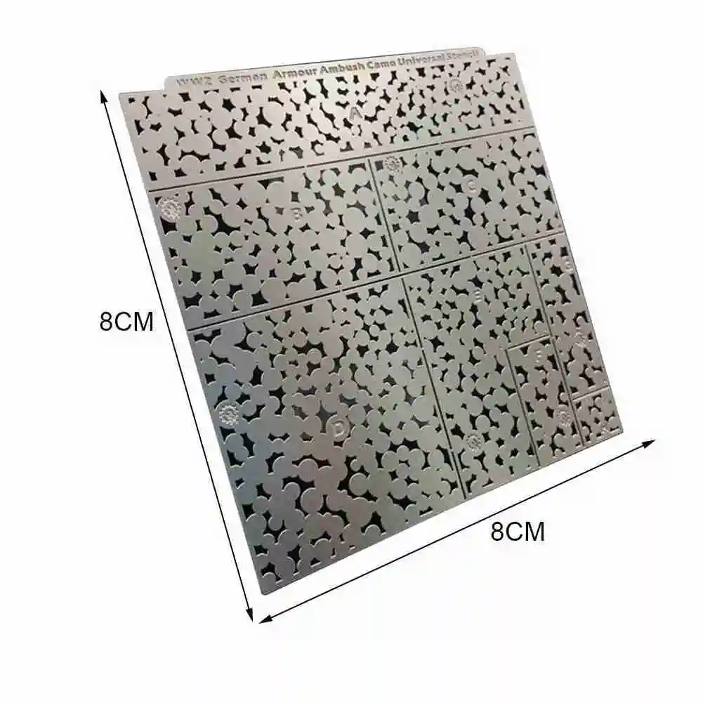 

German Armor Ambush Wave Point Camouflage Leakage Spray Stencil Tools Parts X8D6