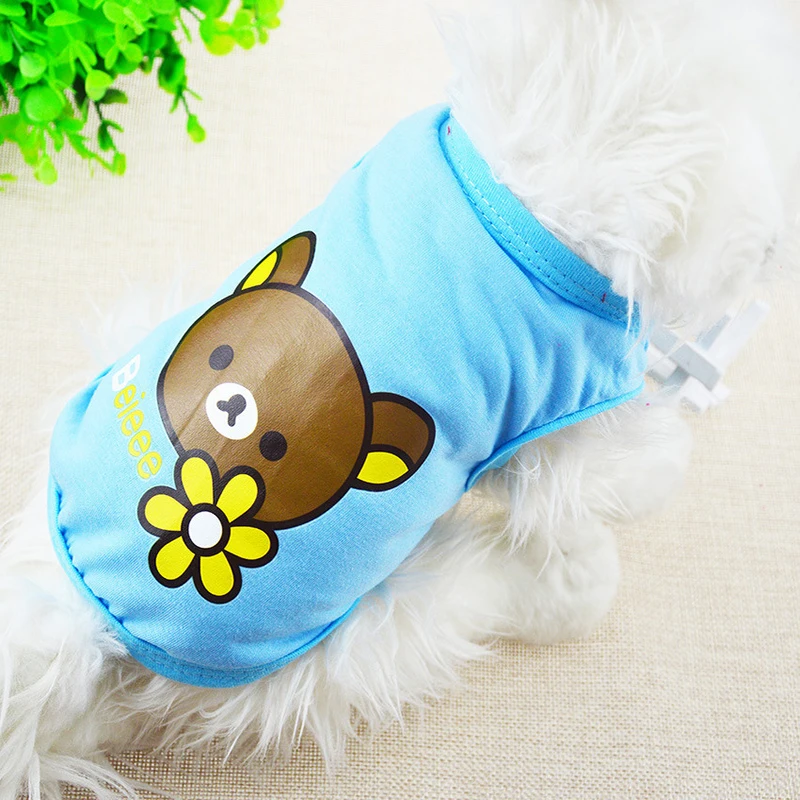 Весенне-летняя новая одежда для собак и кошек жилетка с медведем |