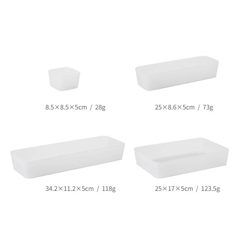 

6pcs/set Drawer Organizer Storage Box Adjustable Sundries Cosmetic Divider Container Jewelry Finishing Boxes Kitchen Organizer