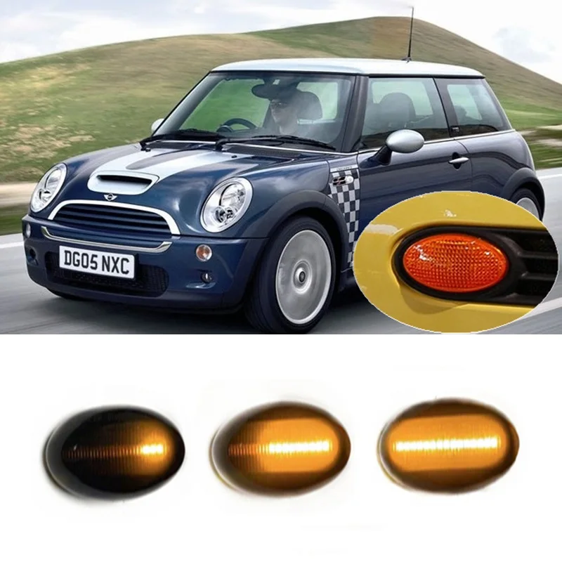 Подходит для Mini Cooper ONE Кабриолет R50 R52 R53 чёрное Дымовое средство Динамический