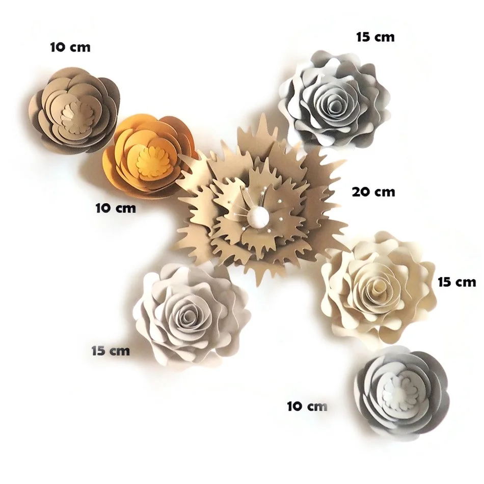 Набор бумажных цветов и листьев ручной работы Декорации для свадебных торжеств