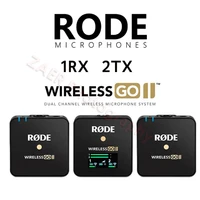 rode wireless go ii wireless microphone dual channel rx 2tx 200m transmission mic for phone dslr camera for studio interview