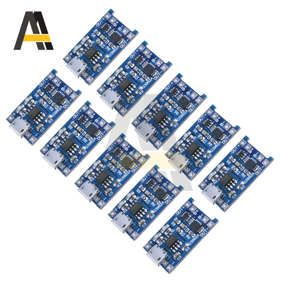 10 шт./лот 5 в 1A Micro USB 3. 0 TC4056A TC4056 литиевая батарея зарядное устройство Модуль зарядная плата с защитой двойные функции