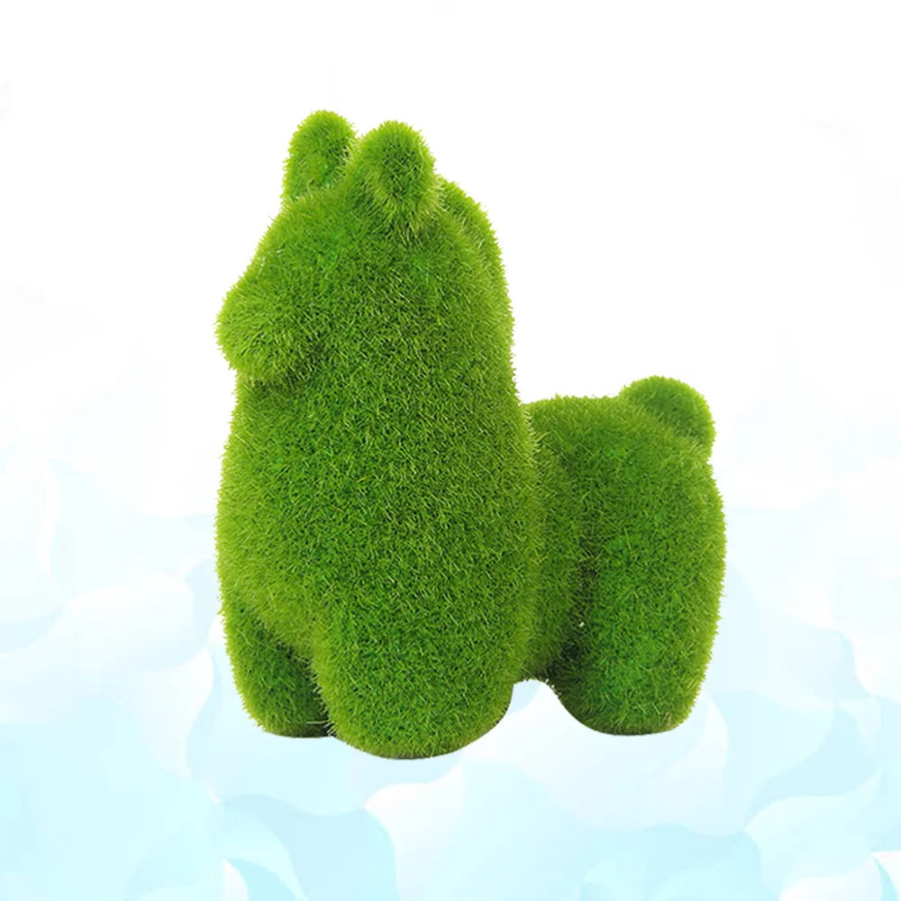 Искусственные животные зеленая трава флокирование украшение интерьера садовое