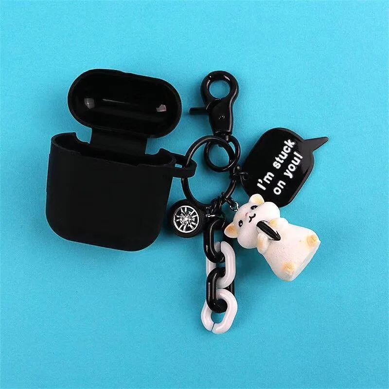 Для Xiaomi AirDots Pro чехол мультфильм с милым брелком Аксессуары Силиконовый чехол s Bluetooth беспроводной чехол для наушников зарядная коробка - Цвет: H1