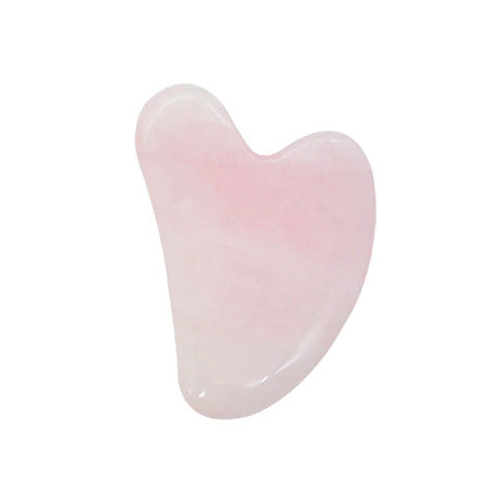 

1 Pcs Jade Roller Powder Crystal Scraping Massage Crystal Plate Double - Headed Rolling Face Rod Heart - Shaped Scraping Plate