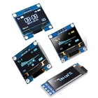 OLED-модуль IIC 0,91 дюйма, 0,96 дюйма, белыйжелтый синийсиний, 12864 OLED-дисплей, I2C SSD1306 плата с ЖК-экраном для Arduino
