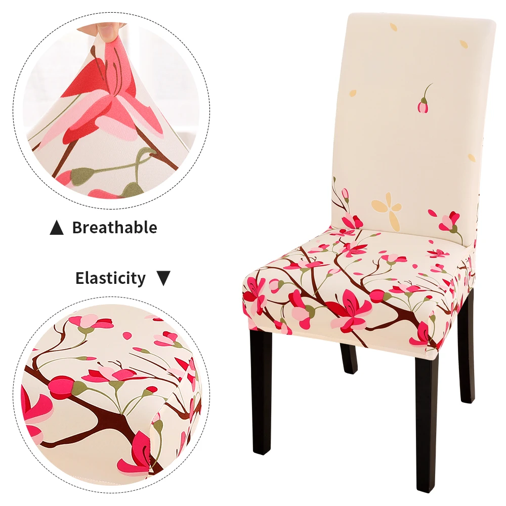 1 шт Стул Обложка спандекс Эластичный Печать крышки стула Современные Slipcovers