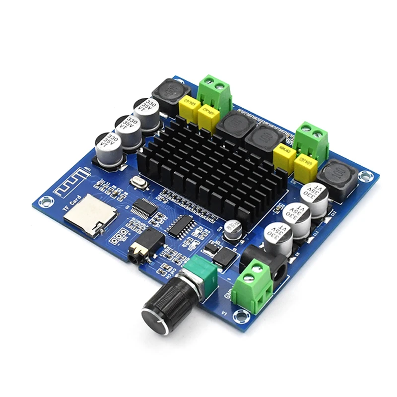 Bluetooth 5,0 100W+ 100W TPA3116 цифровой аудио Мощность AMP HiFi Звук двухканальный класса D стерео Aux TF карта Плата усилителя