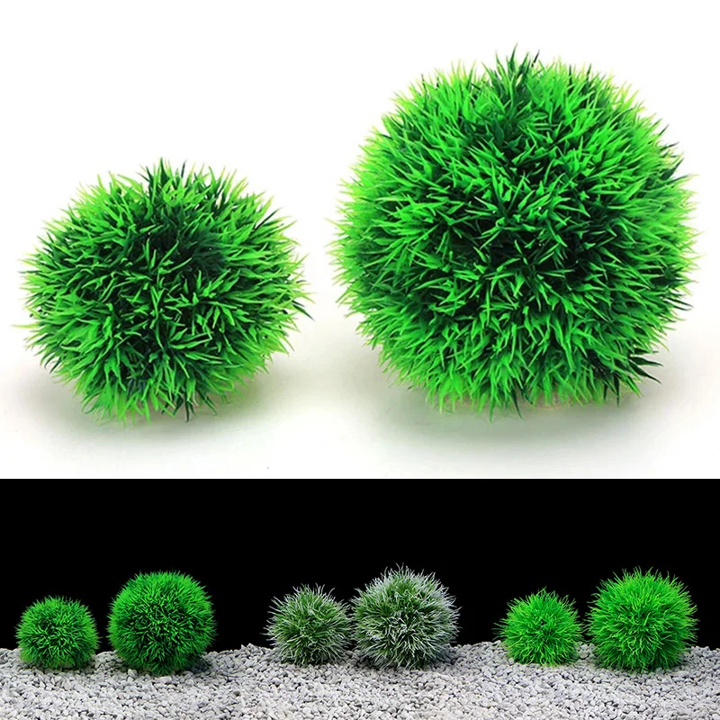 

NEW Fish Tank Aquarium Plant Water Grass Ball Plastic Artificial Aquatic Ornament Underwater Simulation Decoration Landscape
