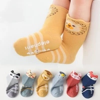 1 pair infant cotton socks cute cartoon newborn baby short socks non slip boys girls baby socks floor socks kids socks