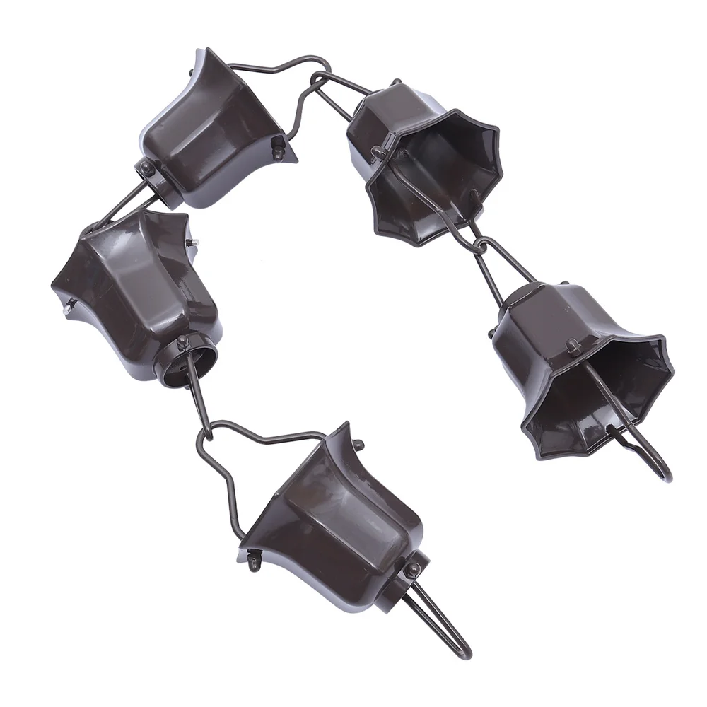 

1pc 1m Garden Rain Chain Lotus Cups Rain Chain for Gutter Downspout (Coffee)