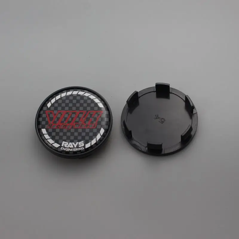 red volk black cap Ком 4 шт. 54/тонкий УФ-фильтр 49 мм с Зажим для колеса Крышка для диски универсальный центр крышки настольная лампа из хрома и черные Лучи волк знак покрытие автомобиля стикеры колпачок ступицы centro закуски - Цвет: red volk black cap